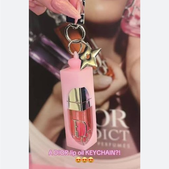 Dior Beauty Lip Glow Oil Bag Charm Keychain - Picture 9 of 10